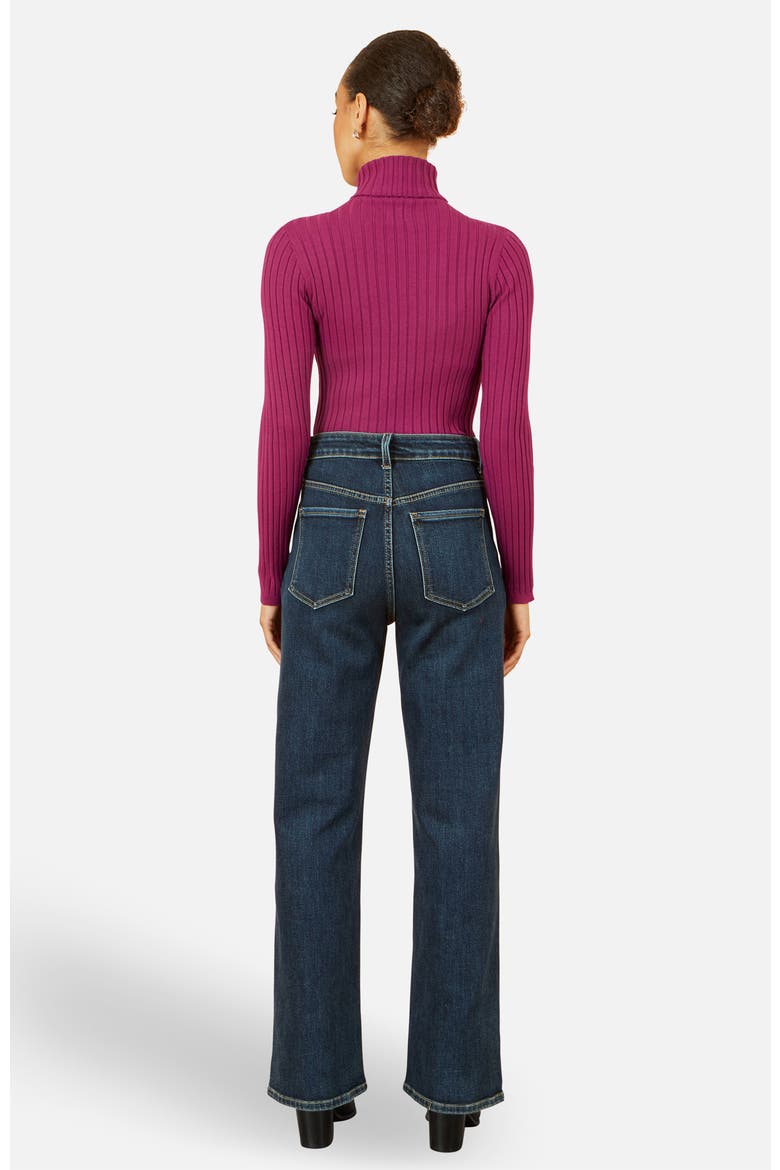 Ribbed Knit Roll Neck Jumper, Alternate, color, Plum