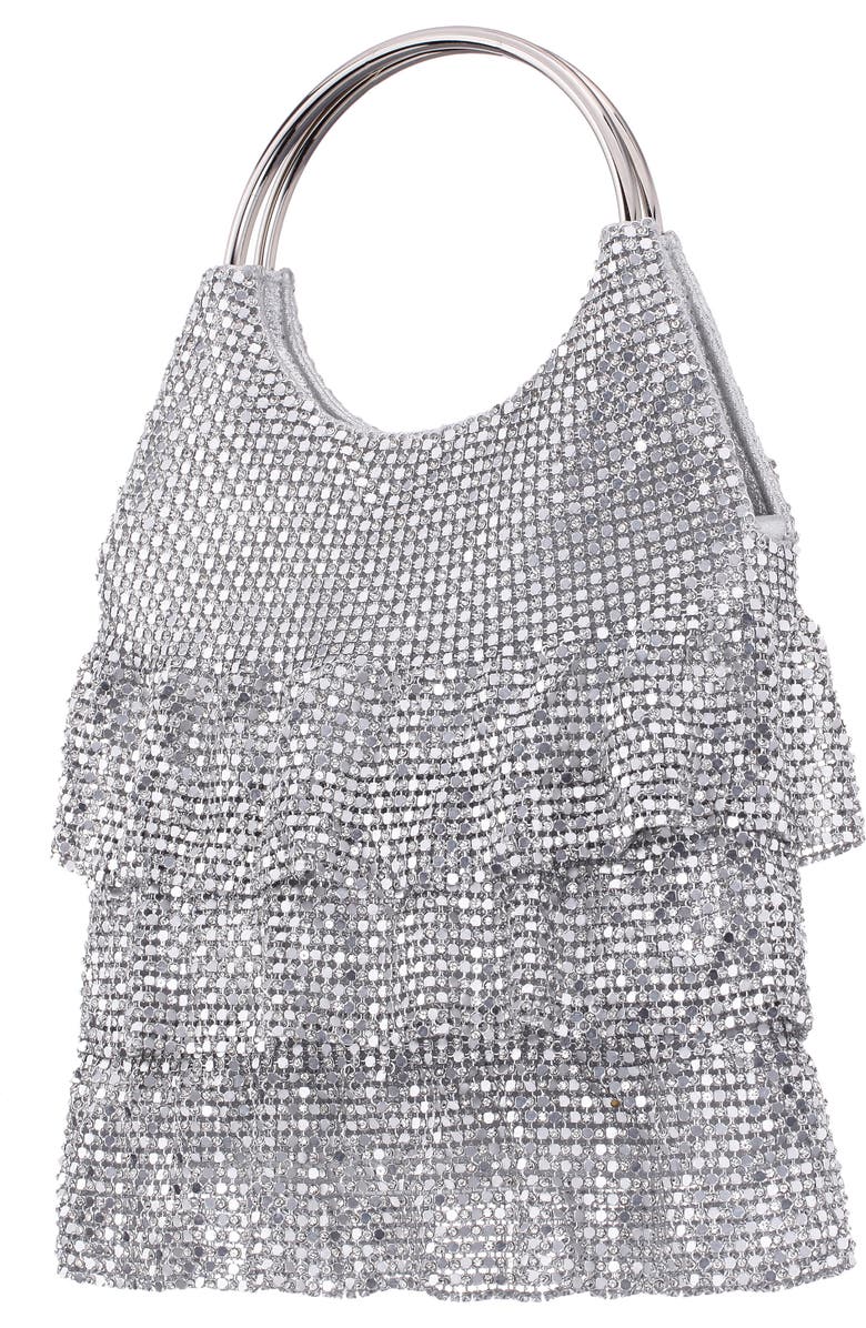 Nina Hippy Mesh Clutch, Alternate, color,