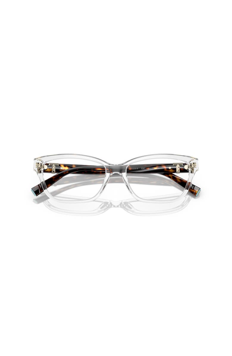 Tiffany & Co. 54mm Rectangle optical glasses, Alternate, color, Transparent