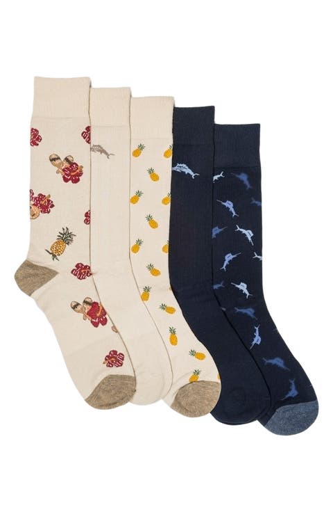 CoolMax® EcoMade 5-Pack Assorted Crew Socks