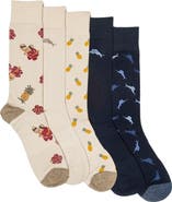 Tommy Bahama CoolMax® EcoMade 5-Pack Assorted Crew Socks