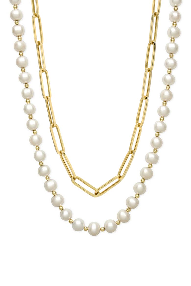 Men's Set of 2 Landon Necklaces, Main, color, GOLD