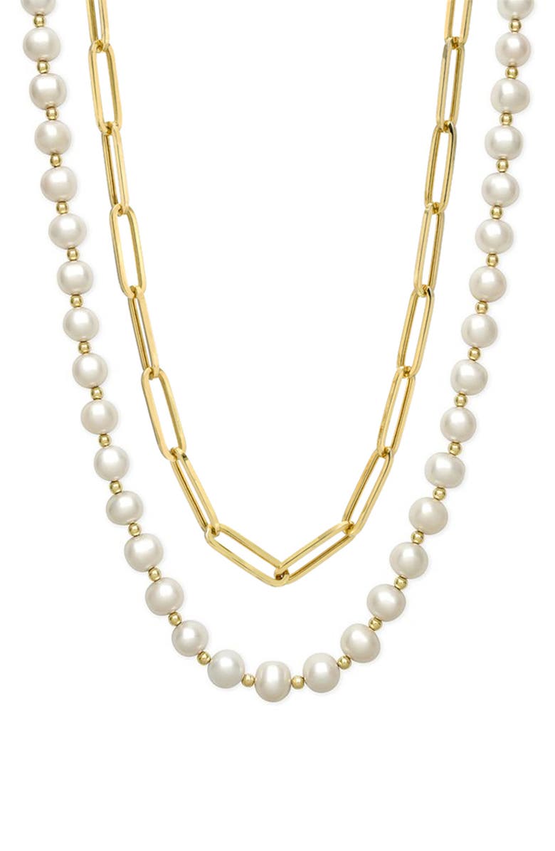 EYE CANDY LOS ANGELES Men's Set of 2 Landon Necklaces, Main, color, Gold