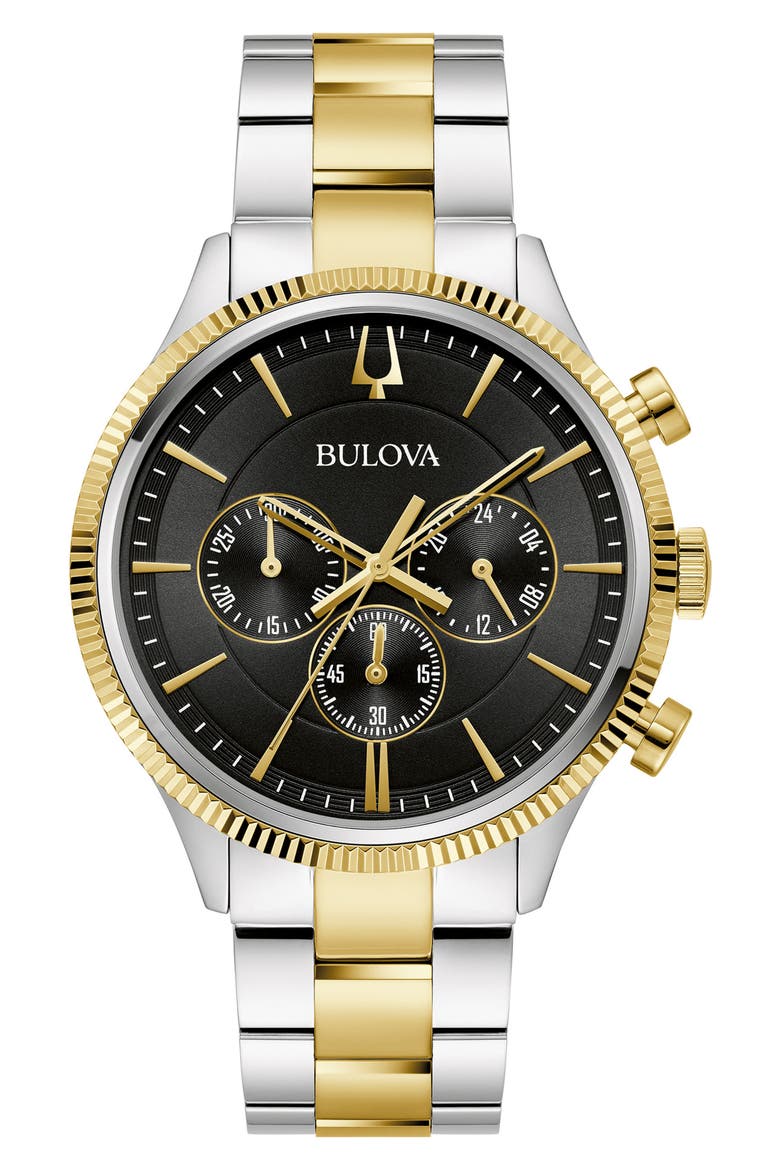 Two-Tone Chronograph Bracelet Watch, 42mm, Main, color, TWO TONE