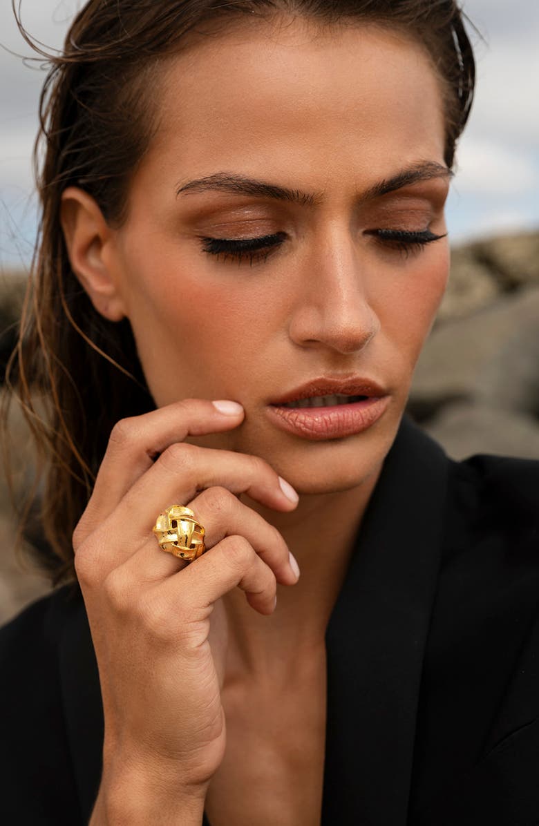 CHRISTINA CARUSO Woven Ring, Alternate, color, 14K Gold