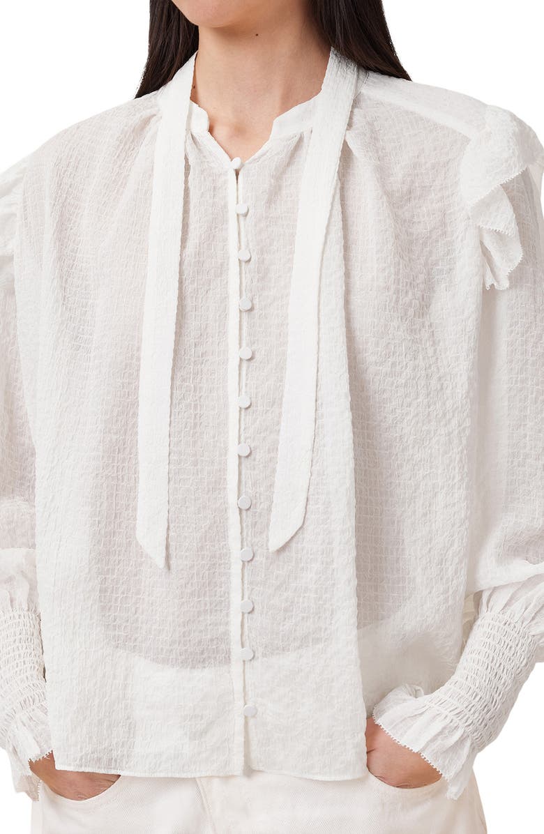 AllSaints Lara Shirt, Alternate, color, White