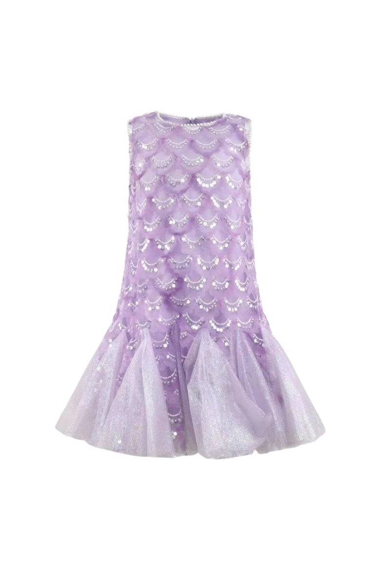 Mermaid Magic Tutu Dress, Main, color, Purple