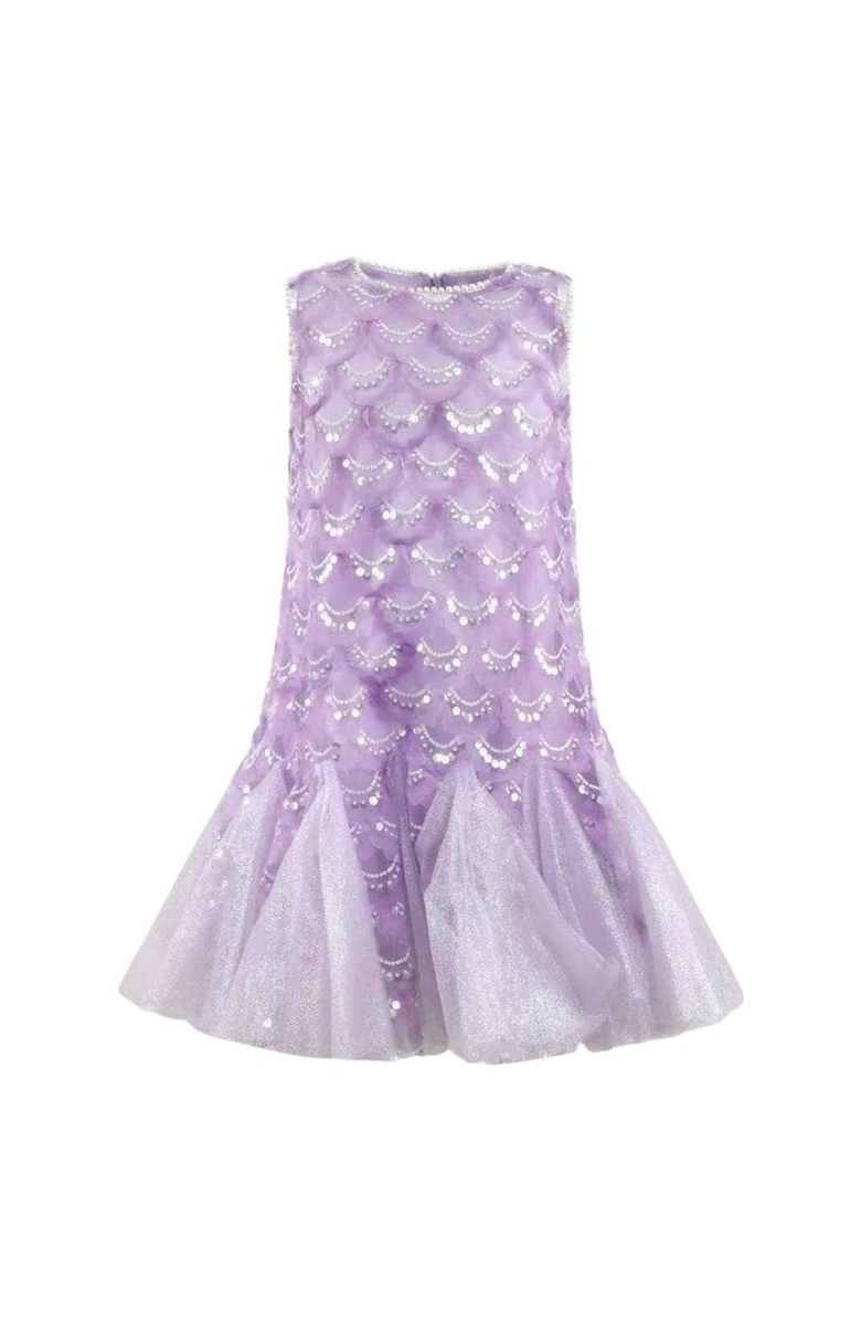 Lola + The Boys Mermaid Magic Tutu Dress, Main, color, Purple