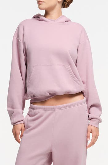 SKIMS shops BUBBLEGUM COTTON FLEECE PULLOVER HOODIE