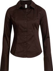 BP. Slim Fit Stretch Cotton Button-Up Shirt