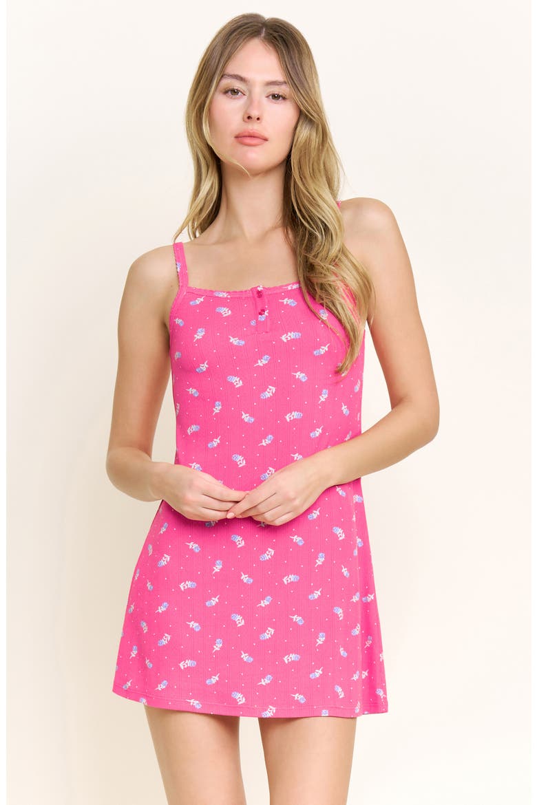 Blissful Pointelle Chemise, Alternate, color, FUCHSIA WILD ROSE