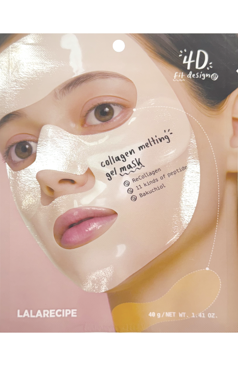 LALA Recipe Collagen Melting Gel Mask Set of 4, Alternate, color, White