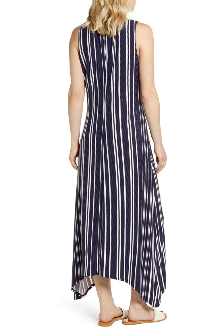 Anoche Stripe Maxi Dress, Alternate, color, BLACK