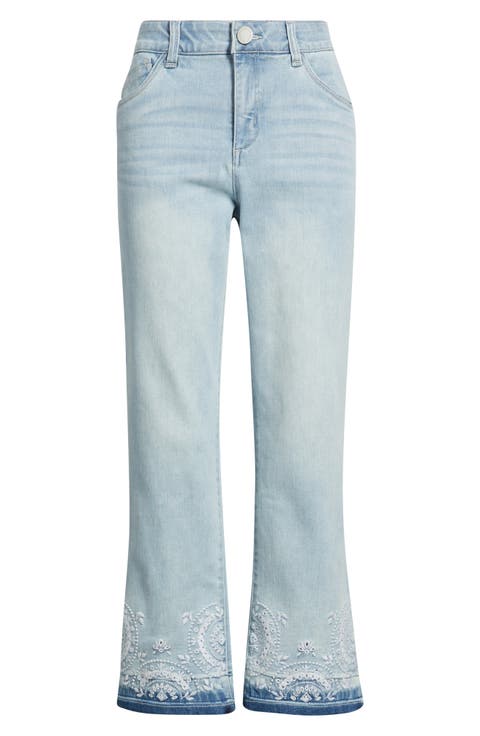 Bennett High Waist Ankle Barely Bootcut Jeans (Powder Blue Artisanal) (Regular & Petite)