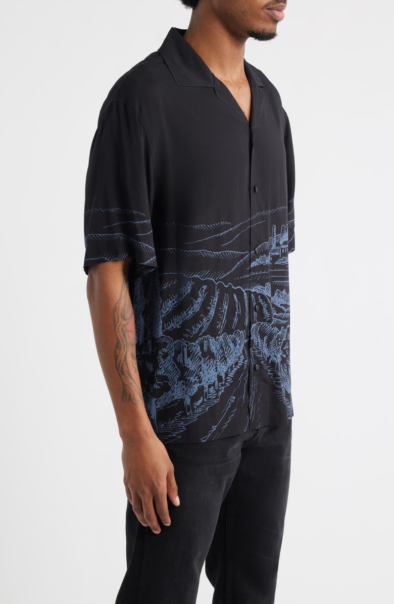 HUGO Espino Camp Shirt, Alternate, color, Black