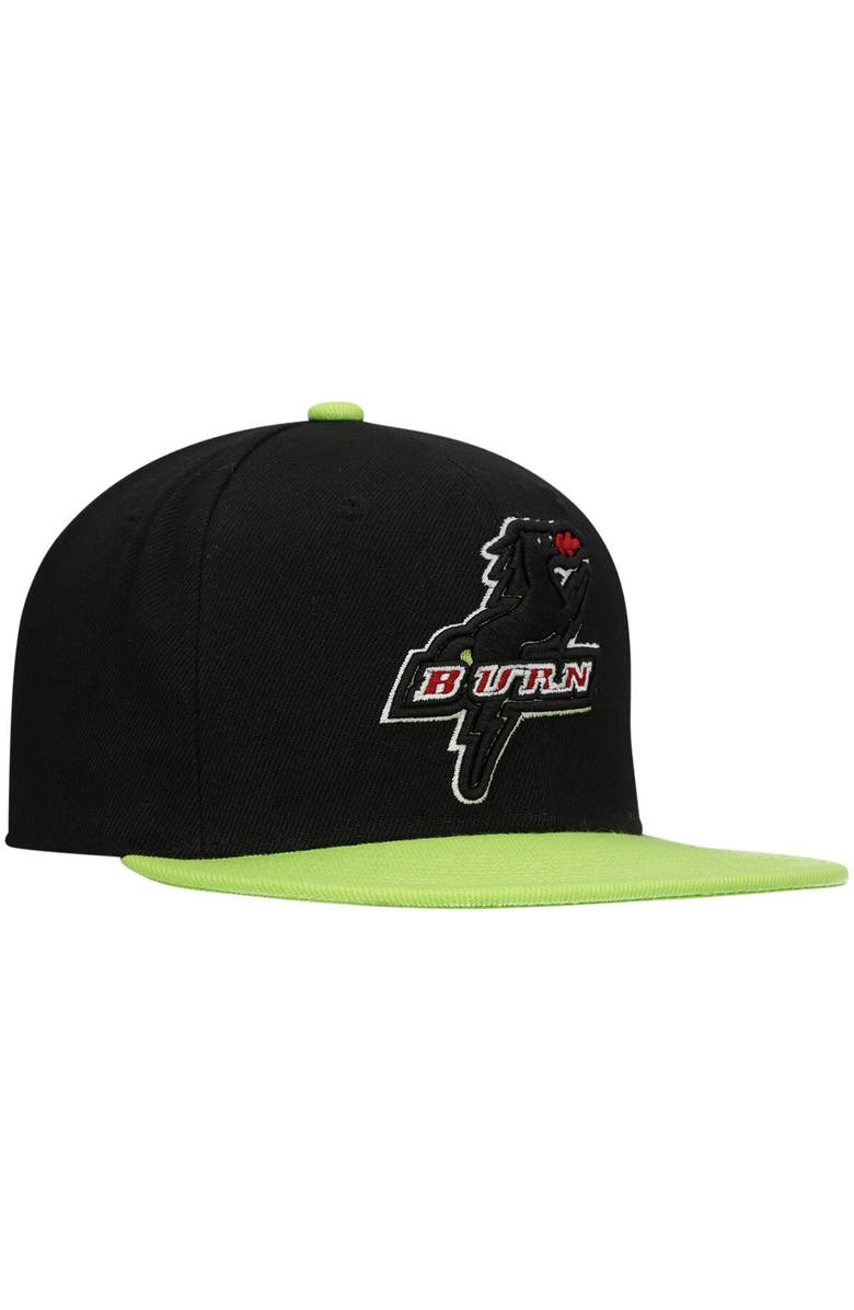 Mitchell & Ness Men's Mitchell & Ness Black Dallas Burn Historic Logo Since '96 Two-Tone Snapback Hat, Alternate, color, Black