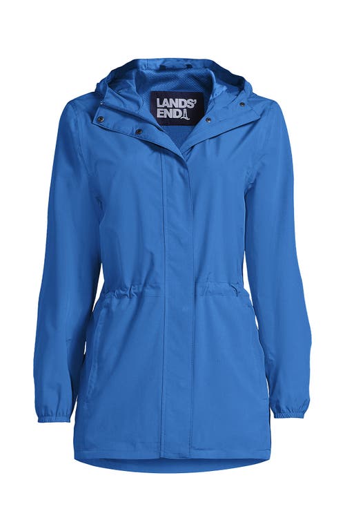 Lands' End Plus Size Squall Packable Waterproof Raincoat In Blue