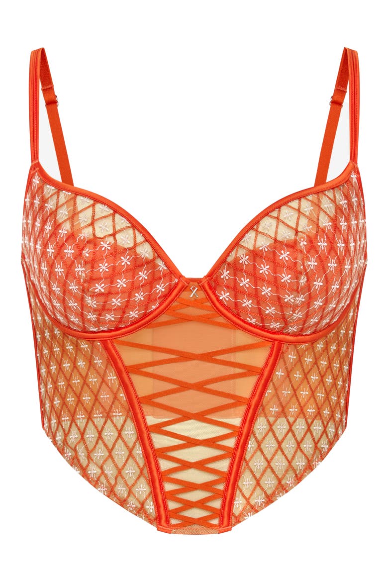 Lil' Tied Up Bustier, Alternate, color, RED TEMPO