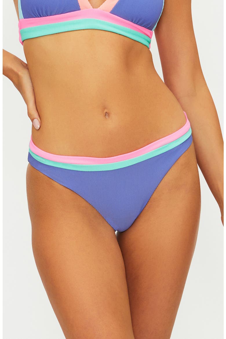 Saffron Rib Colorblock Bikini Bottoms, Main, color, SHERBERT SHORES COLORBLOCK