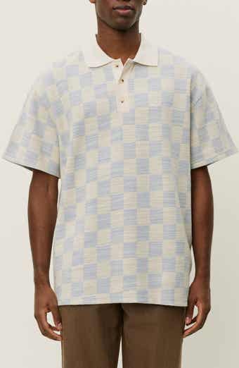 Les Deux Branson Check Jacquard Jersey Polo