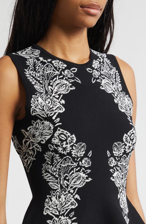 Ulla Johnson Vanna Floral Jacquard Peplum Tank In Black