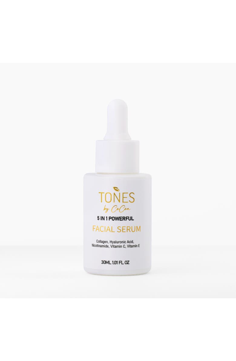 TONES by Cocoa 5 in 1 Powerful Collagen Facial Serum - Hydrating, Firming & Brightening 30ml, Main, color, 