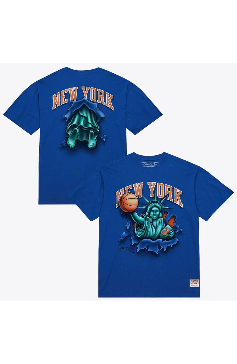 Mitchell & Ness Men's Mitchell & Ness Blue New York Knicks Breakthrough T-Shirt, Main, color, Blue