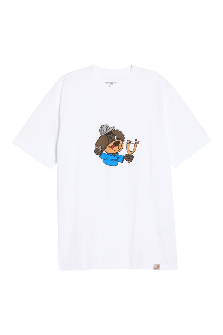 Slingshot Organic Cotton Graphic T-Shirt, Alternate, color, WHITE (HEAVY ENZYME WASH)