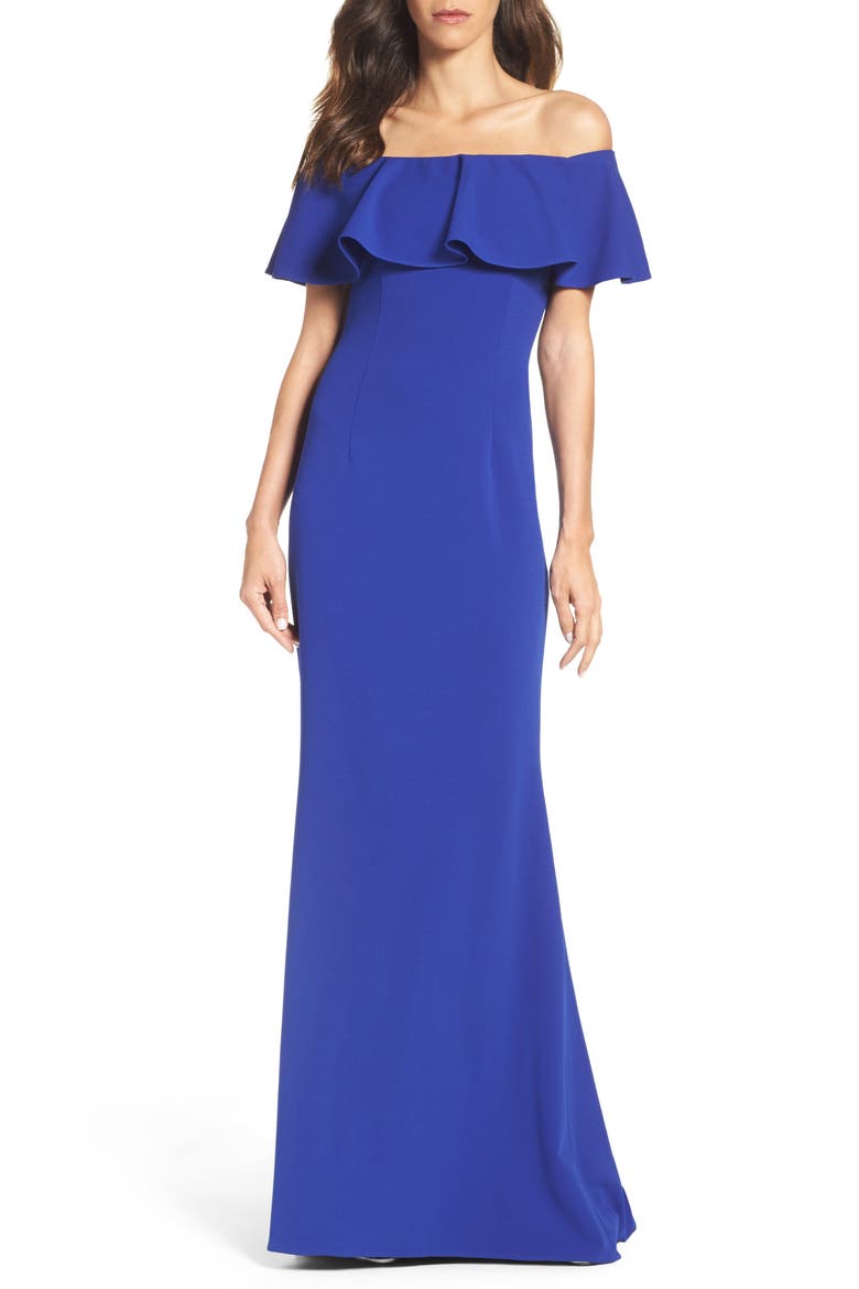Off the Shoulder Gown, Main, color, NEPTUNE