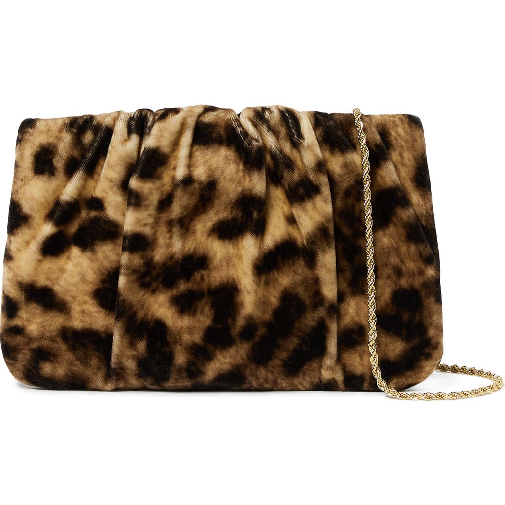 Loeffler Randall Serena Leopard Print Clutch In Animal Print
