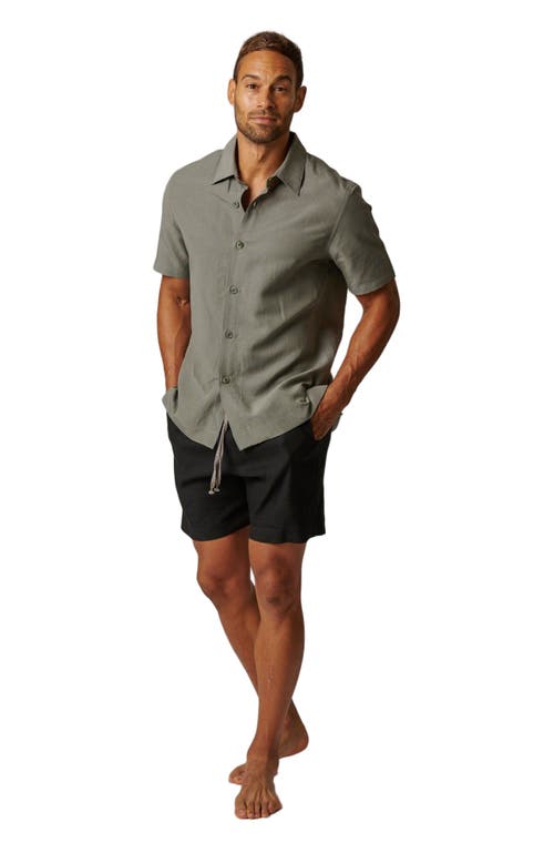 LEISURE LAB Cabana Button Up in Sage  product