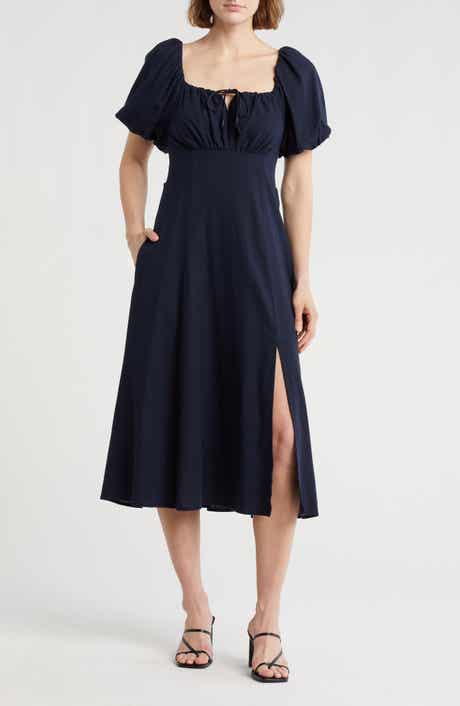 Floral Balloon Sleeve Maxi Dress