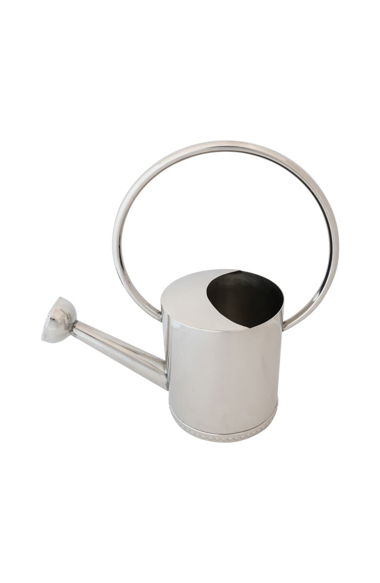 Storied Home 1 Gallon Stainless Steel Watering Can, Nickel Finish, Main, color, Silver