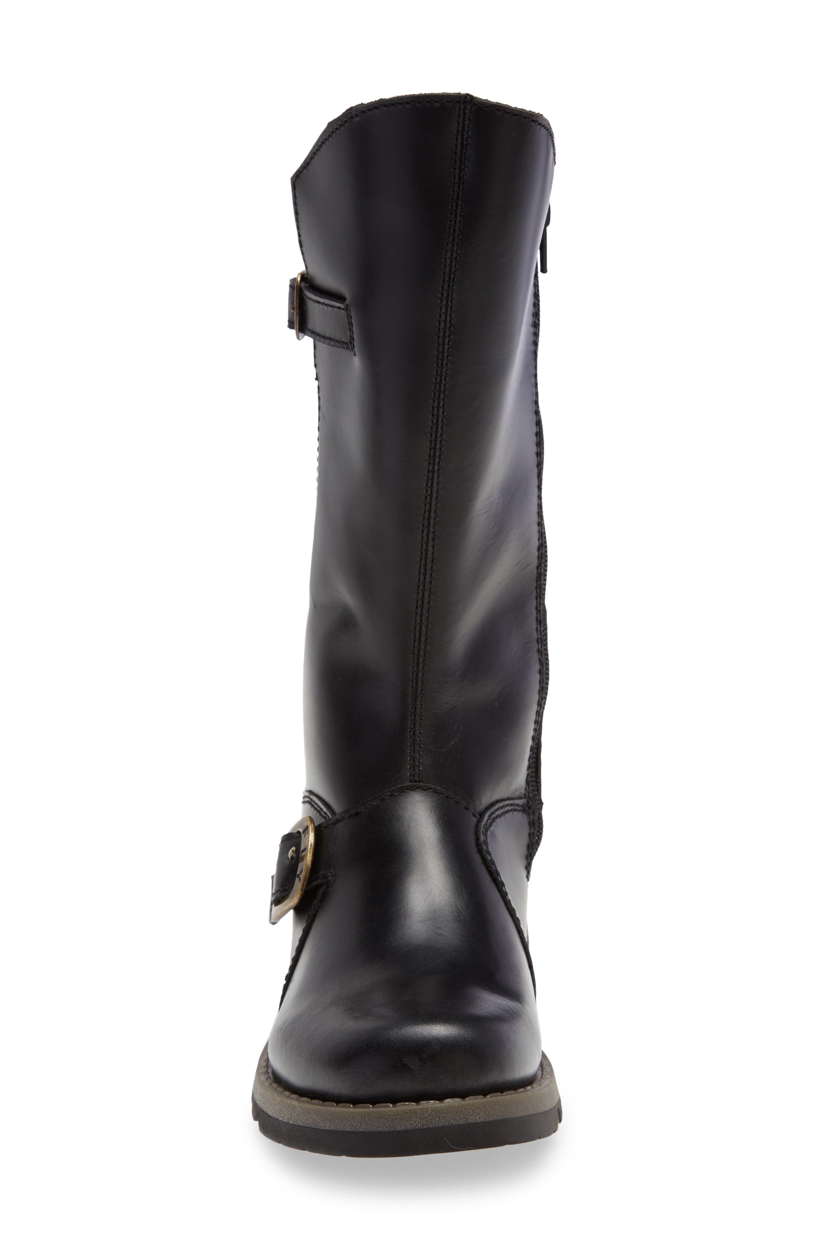Fly London Mes Boot, Alternate, color, Black Leather
