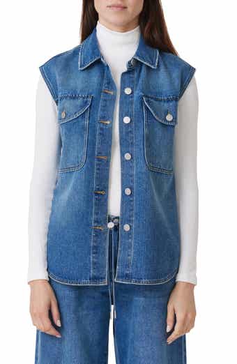Habitual Curved Hem Denim Vest