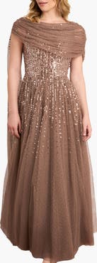 Needle & Thread Moonlight Sequin Draped Gown