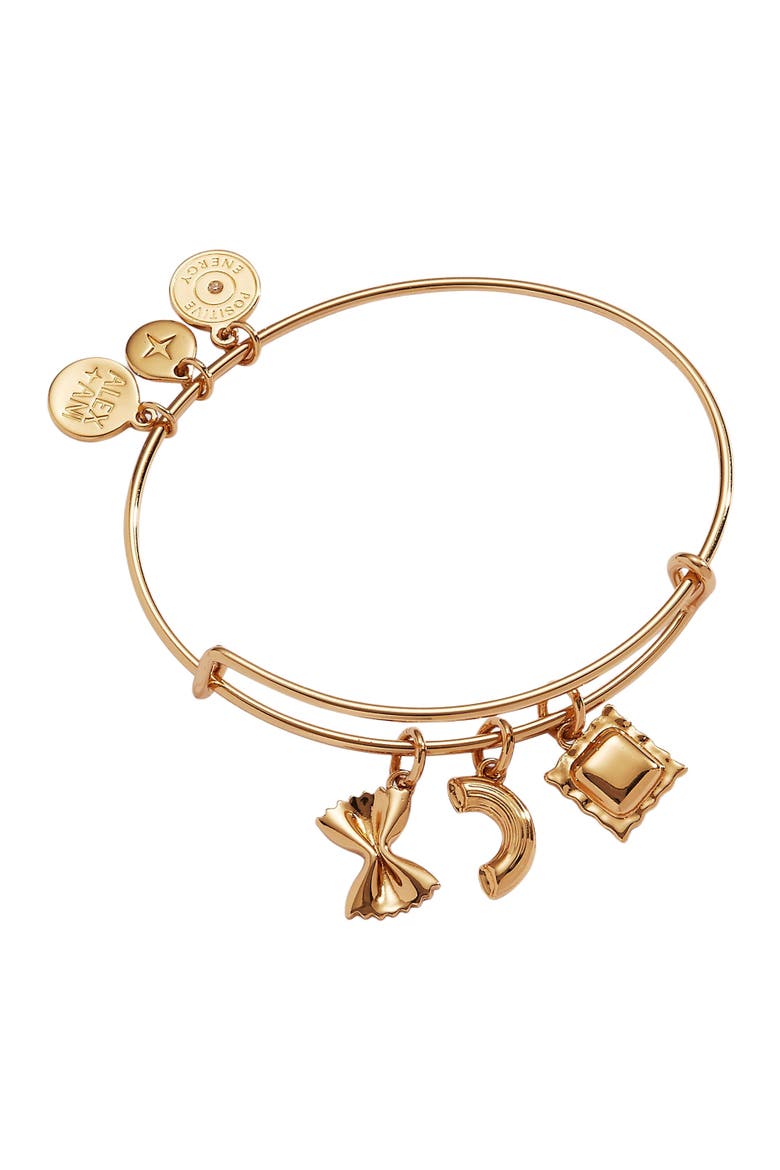 Bangle Bracelet Multi Charm Pasta, Main, color, Gold