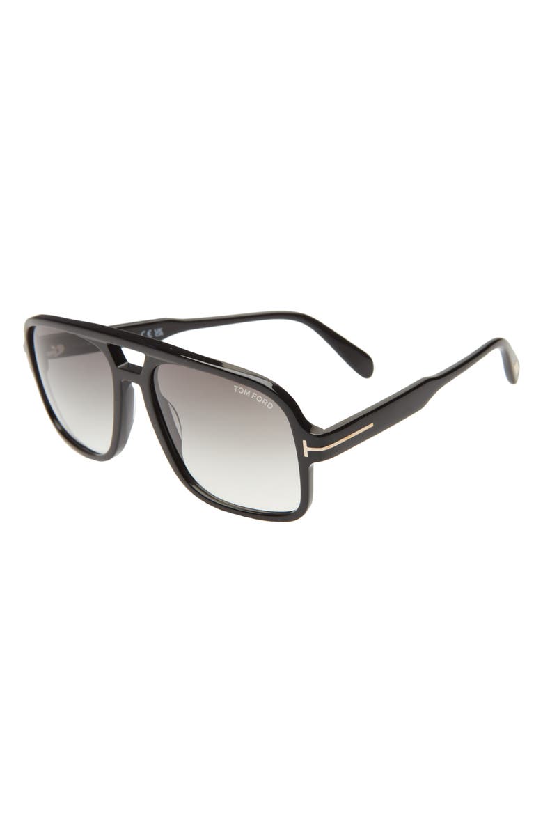 TOM FORD Falconer 60mm Gradient Navigator Sunglasses, Alternate, color, 
