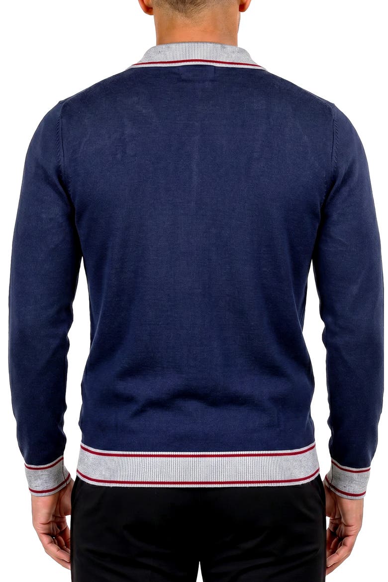Quarter Zip Merino Wool Sweater, Alternate, color, BLUE