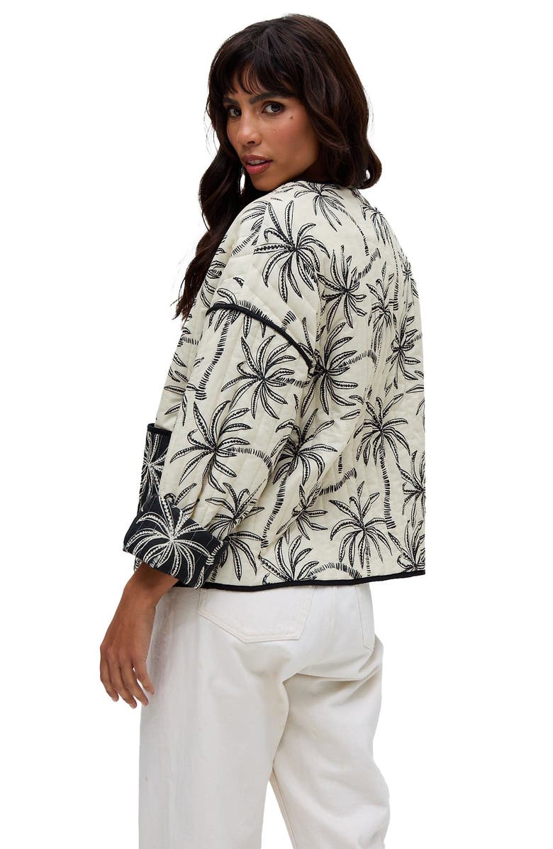 Raffya Felicity Palm Print Reversible Jacket, Alternate, color, Multi