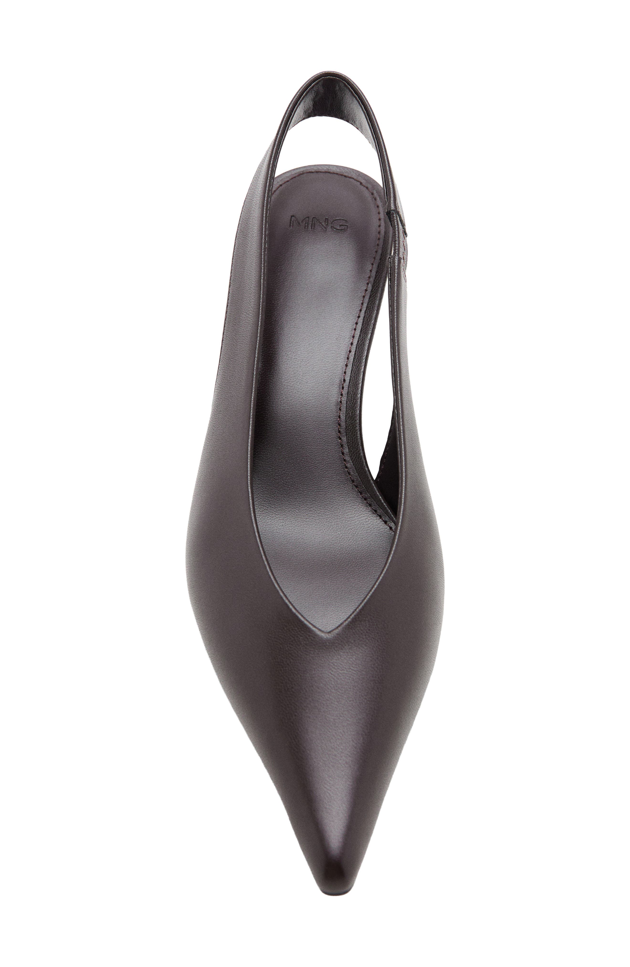 Bimbo Pointed Toe Slingback Pump, Alternate, color, CHOCOLATE
