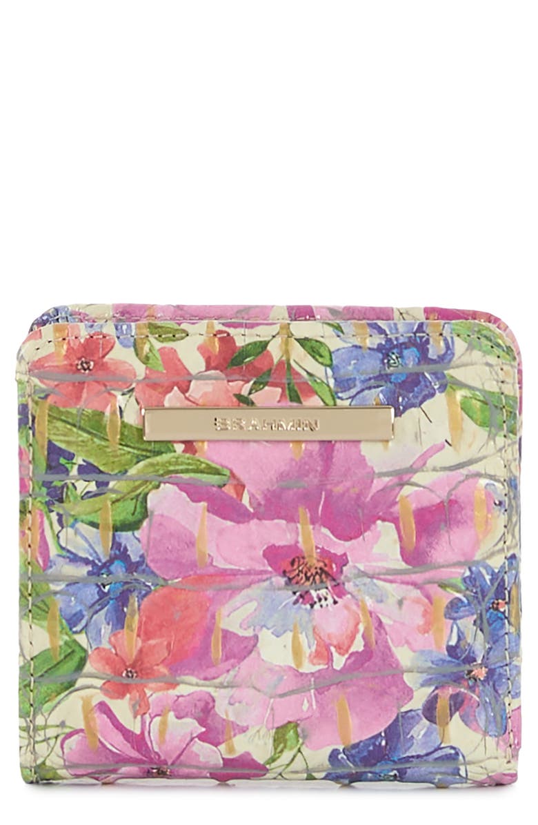 Brahmin Jane Croc Embossed Leather Bifold Wallet, Main, color, 