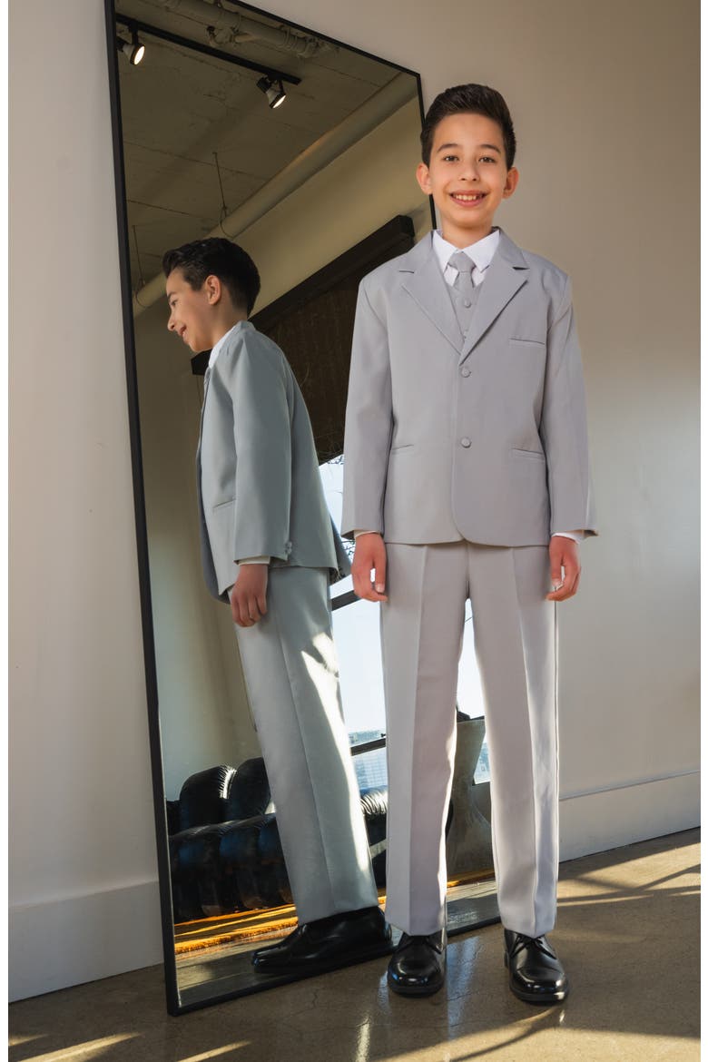 Kids' Joey 5-Piece Suit, Alternate, color, Light Grey