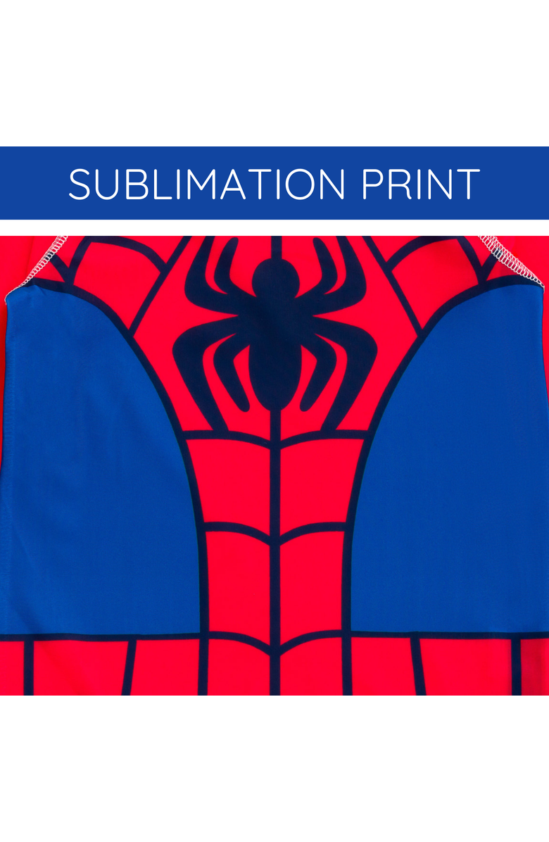 Marvel Spidey and His Amazing Friends Swimwear 2-Piece Rash Guard and Swim Trunks Set, Alternate, color, Spider Man Red Navy
