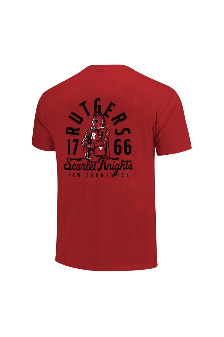 Men's Scarlet Rutgers Scarlet Knights Comfort Colors Mascot Overlay T-Shirt, Alternate, color, Scarlet