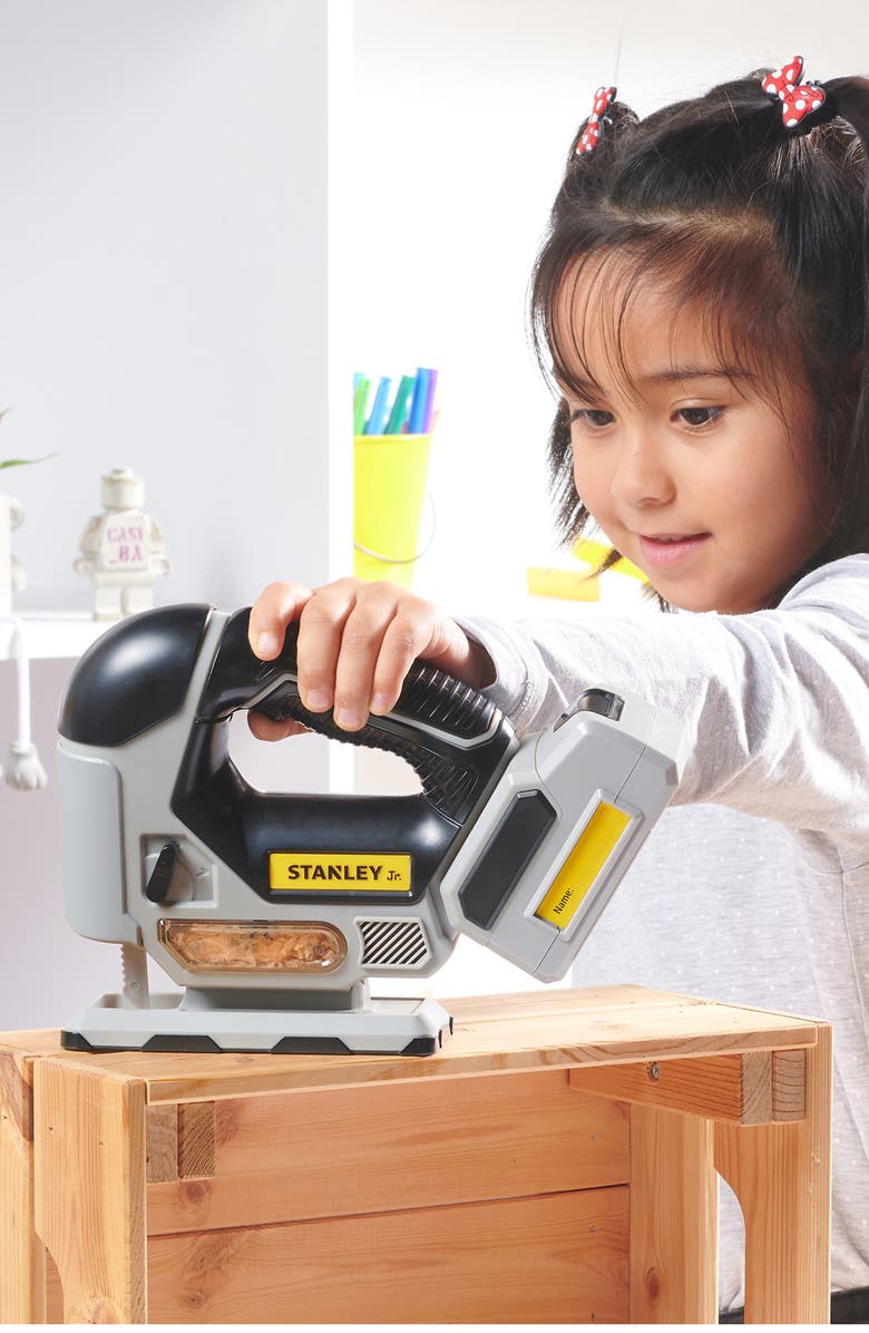 Stanley Jr. Pretend Play Battery Operated Jigsaw, Alternate, color, Yellow & Black