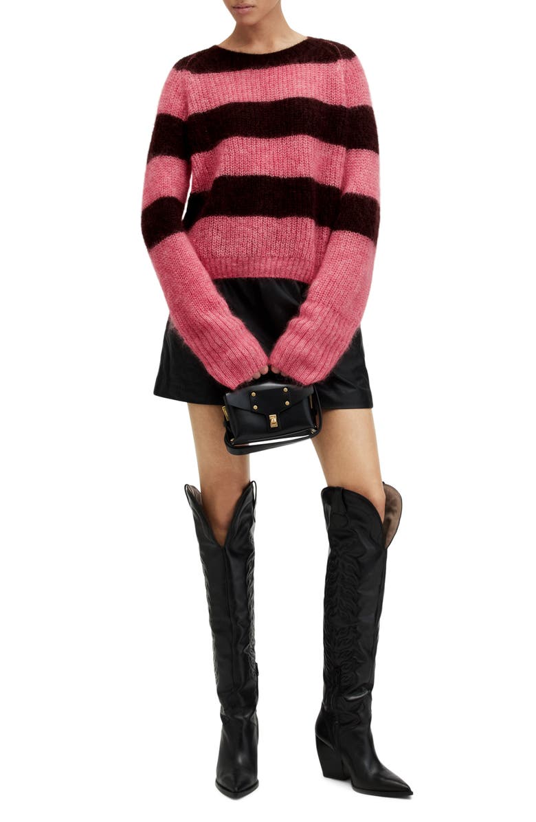 AllSaints Lana Stripe Sweater, Alternate, color, 