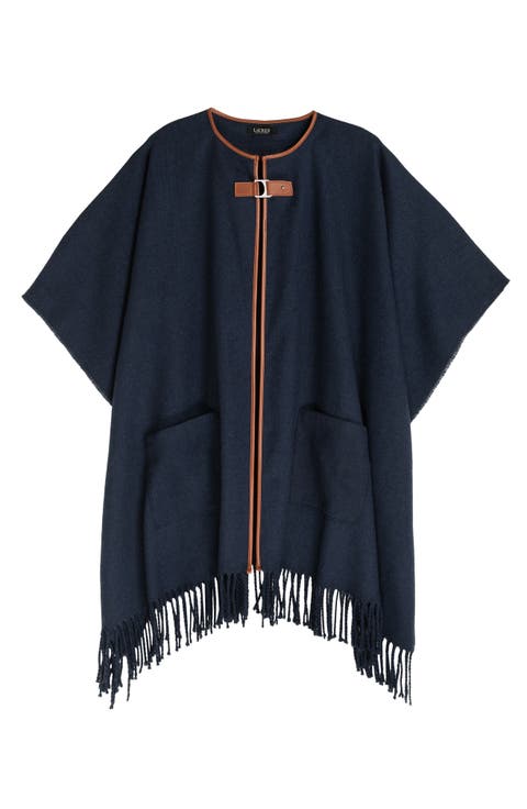 Ruana With Equestrian Buckle