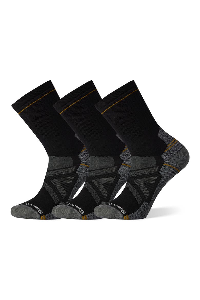 3-Pack Hike Full Cushion Crew Socks, Main, color, HIKE BLACK