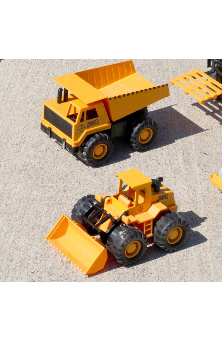 Mighty Wheels 2 Pack Construction Vehicles 7" Dump Truck & Front Loader, Alternate, color, 